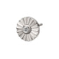 Titanium Threadless Radiant Corrugated Round with Bezel Gem Top