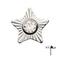 Titanium Threadless Corrugated Star with Bezel Gem Top