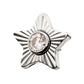 Titanium Threadless Corrugated Star with Bezel Gem Top