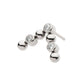 Titanium Threadless Beads & Bezel Set Round CZ Cluster Chevron Top