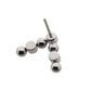 Titanium Threadless Beads & Bezel Set Round CZ Cluster Chevron Top