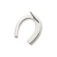 Titanium Threadless Paved Round CZ Horseshoe Shape Top