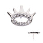 Titanium Threadless Prong Set Gem Eye and Lash Top