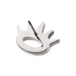 Titanium Threadless Prong Set Gem Eye and Lash Top