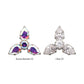 Titanium Threadless Teardrop Gem Trinity Top