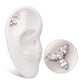 Titanium Threadless Teardrop Gem Trinity Top