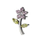 Titanium Threadless Prong Set Multi-Gem Flower & Stem Top