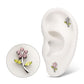 Titanium Threadless Prong Set Multi-Gem Flower & Stem Top
