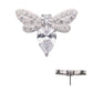Titanium Threadless Multi Gem Bee Top