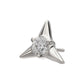 Titanium Threadless Triangle Shape Top with Prong Set Gem