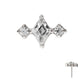 Titanium Threadless 3-Cluster Top with Prong Set Round & Rhombus Gem