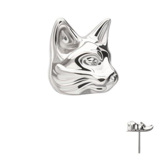 Titanium Threadless Low Profile 3D Cat's Head Top