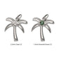 Titanium Threadless Low Profile 3D Palm Tree Top With Prong Set Gem