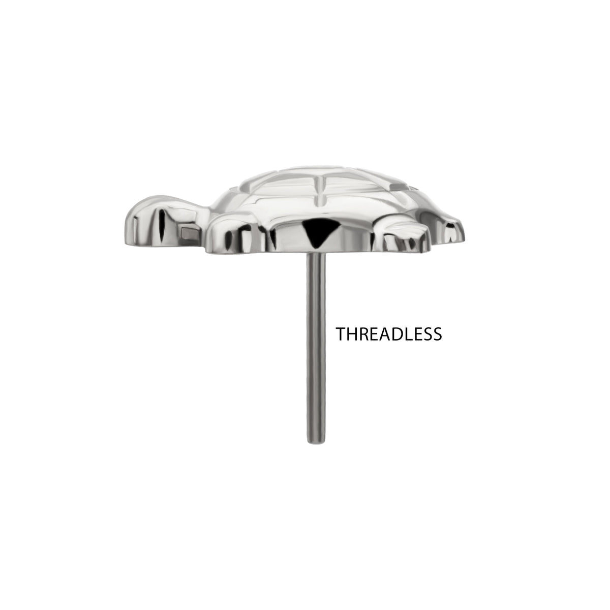 Titanium Threadless Low Profile 3D Corrugated Land Turtle Top