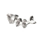 Titanium Threadless Low Profile Fishbone Top with Prong Set Gem