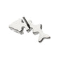 Titanium Threadless Low Profile Fishbone Top with Prong Set Gem