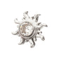 Titanium Threadless Sunburst Top with Bezel Gem