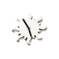 Titanium Threadless Sunburst Top with Bezel Gem