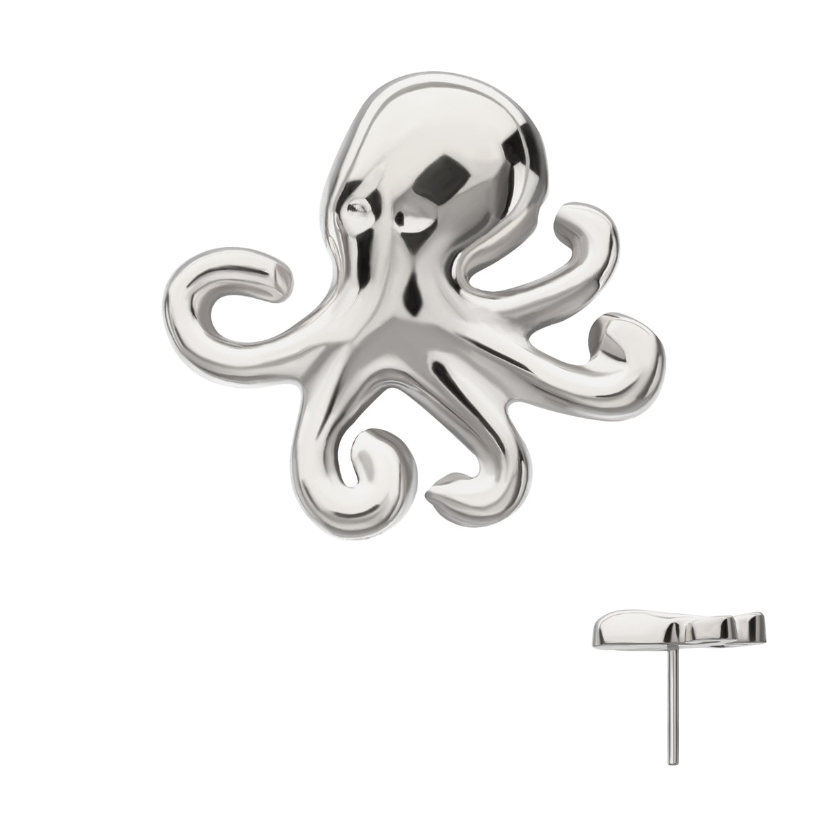 Titanium Threadless Low Profile 3D Octopus Top