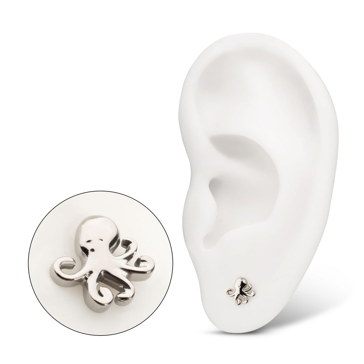 Titanium Threadless Low Profile 3D Octopus Top