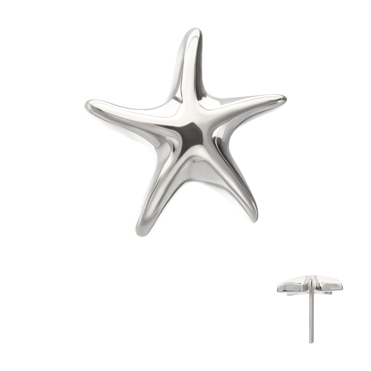 Titanium Threadless Low Profile 3D Starfish Top