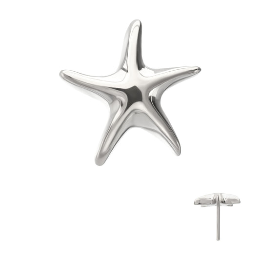 Titanium Threadless Low Profile 3D Starfish Top