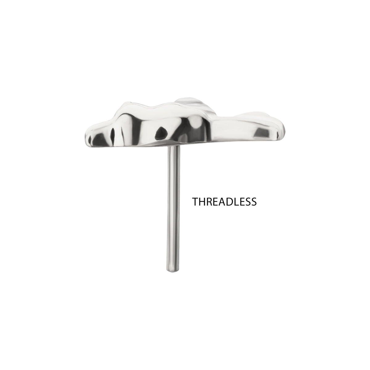 Titanium Threadless Low Profile 3D Hummingbird Top