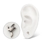 Titanium Threadless Low Profile 3D Hummingbird Top