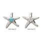 Titanium Threadless Low Profile 3D Starfish Top with Prong Set Gem