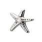 Titanium Threadless Low Profile 3D Starfish Top with Prong Set Gem
