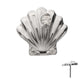 Titanium Threadless Low Profile 3D Shell Top with Prong Set Gem