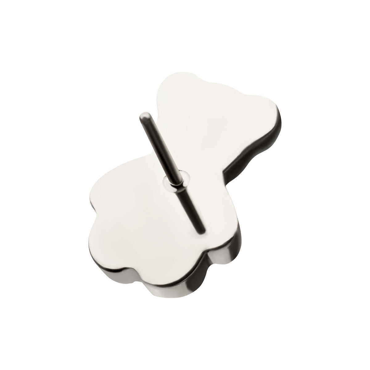 Titanium Threadless Prong Set Gem Teddy Bear Top