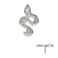 Titanium Threadless Textured Snake Gem Top