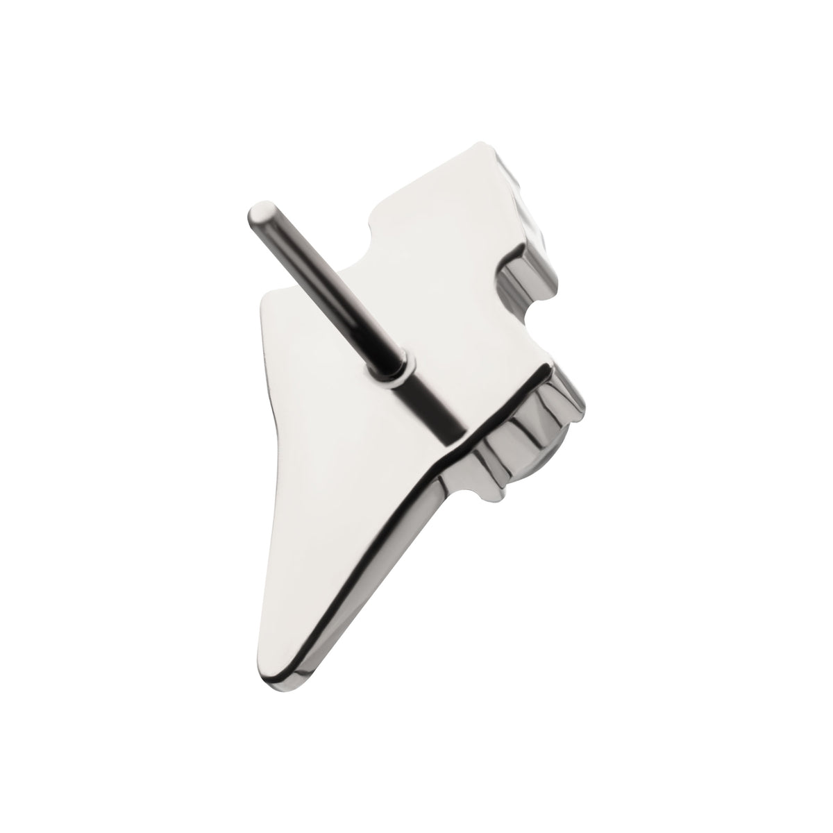 Titanium Threadless Prong Set Multi-Gem Ice Cream with Cone Top