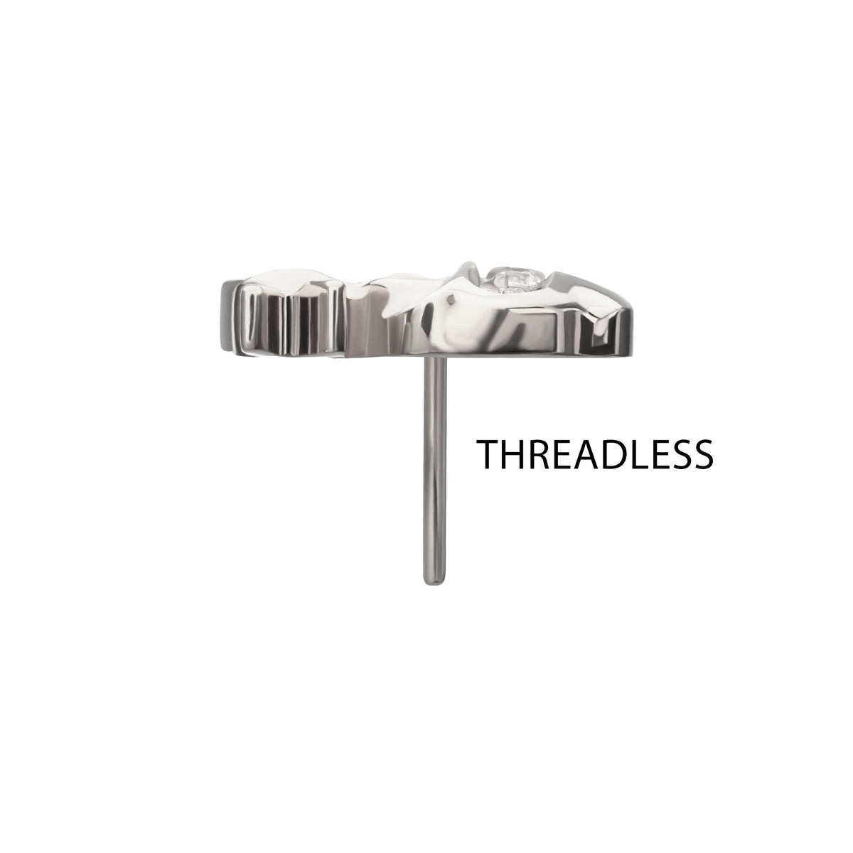 Titanium Threadless Pave Gem Ramen Top