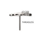 Titanium Threadless Prong Set Teardrop Gem Hummingbird Top