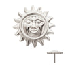 Titanium Threadless Sun Face Top