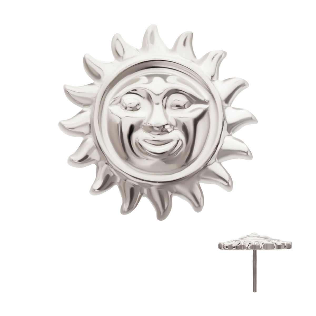 Titanium Threadless Sun Face Top