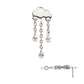 Titanium Threadless Cloud Top with Triple Floating CZ Dangle