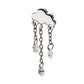 Titanium Threadless Cloud Top with Triple Floating CZ Dangle