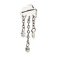 Titanium Threadless Cloud Top with Triple Floating CZ Dangle