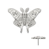 Titanium Threadless Prong Set Gem Luna Moth Top