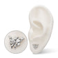 Titanium Threadless Prong Set Gem Luna Moth Top