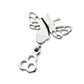 Titanium Threadless Prong Set Black Gem Bee Top with Honeycomb Dangle