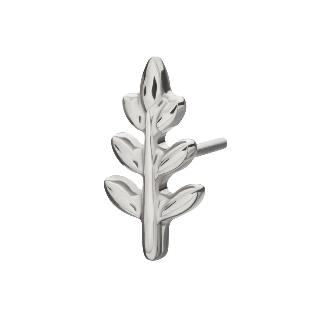 Titanium Threadless Fern Leaf Top