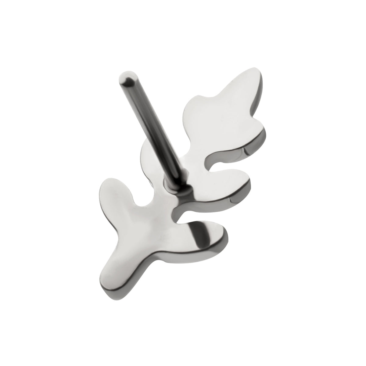 Titanium Threadless Fern Leaf Top