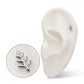 Titanium Threadless Fern Leaf Top