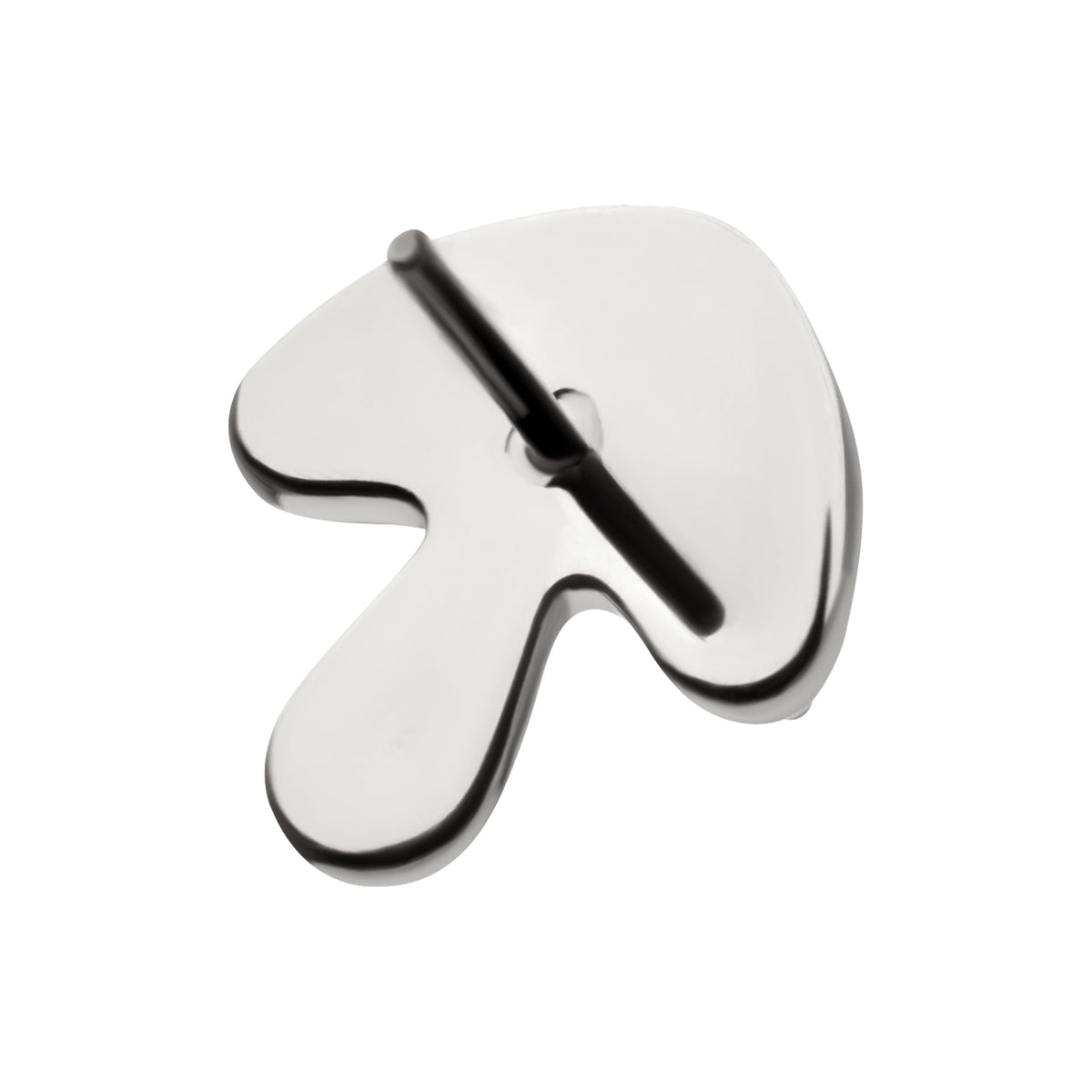 Titanium Threadless Prong Set Triple Gem Mushroom Top