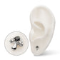 Titanium Threadless Prong Set Triple Gem Mushroom Top