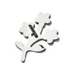 Titanium Threadless Prong Set Gem Triple Flower & Stem Top